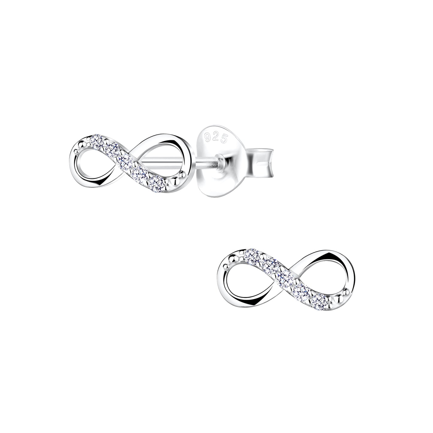 Boucles d'Oreilles Infini Argent 925 – Éclat Élégant et Symbole Éternel