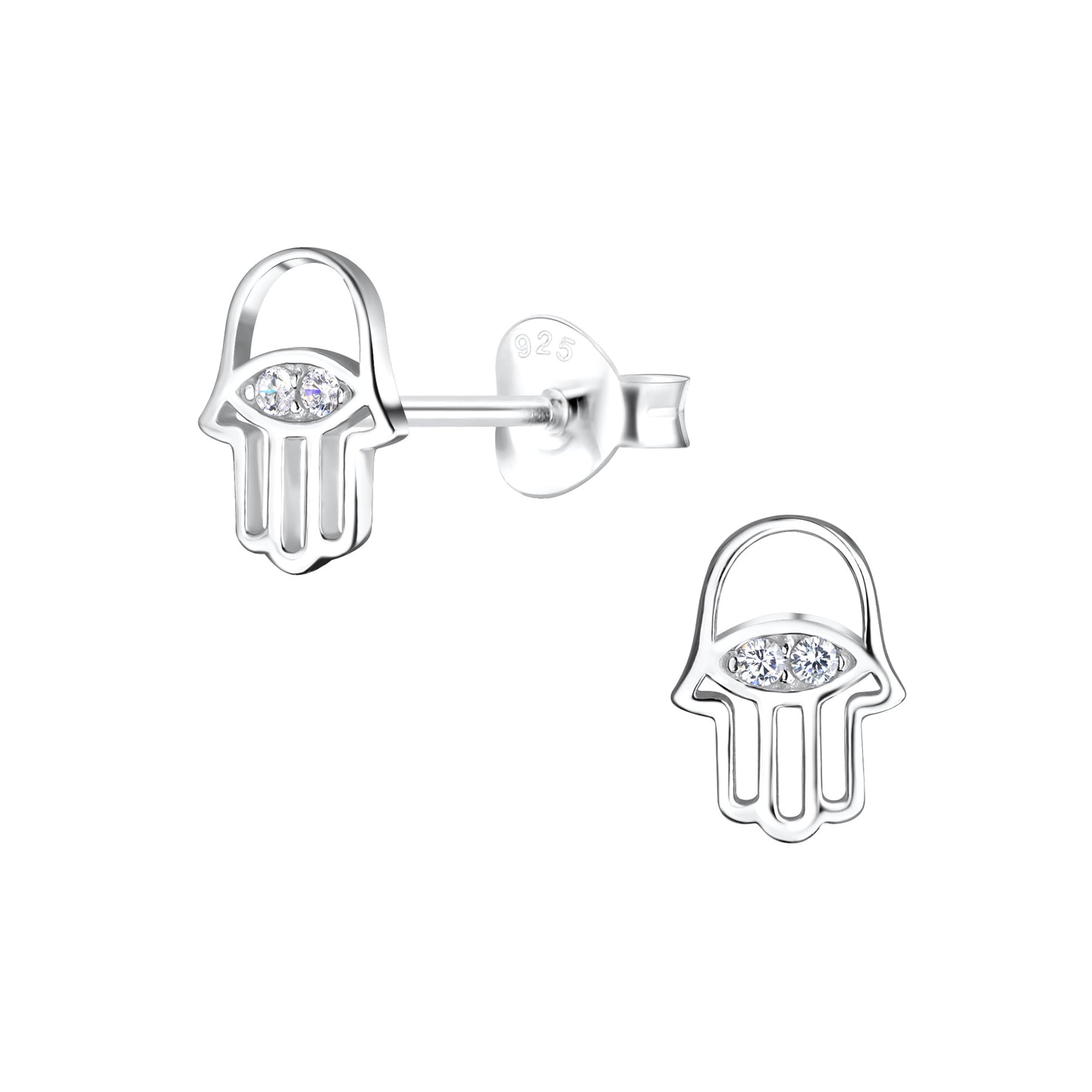 Boucles d'Oreilles Main de Fatma en Argent 925 – Bijou Protecteur et Élégant pour Femme