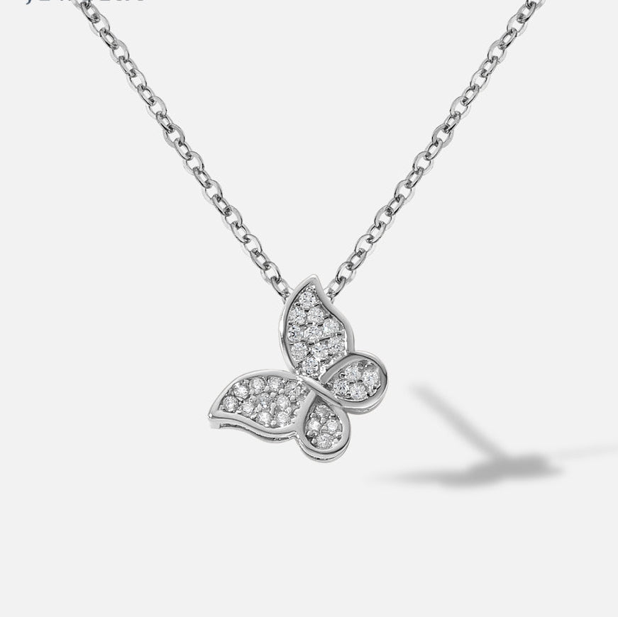 Collier papillon en argent 925 – Brillance délicate pour un style aérien et féminin