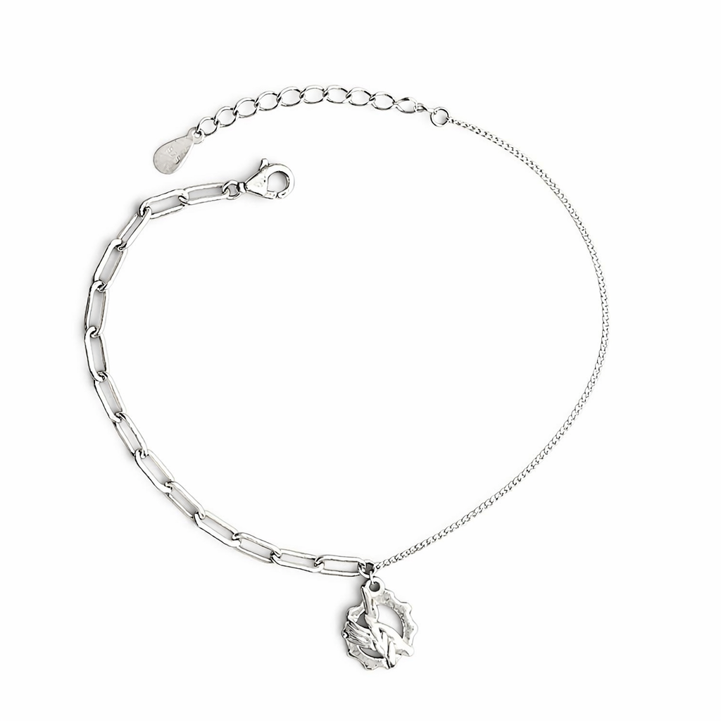 Bracelet Chaîne Argent 925 Rhodié Réglable – Bijou Femme Élégant