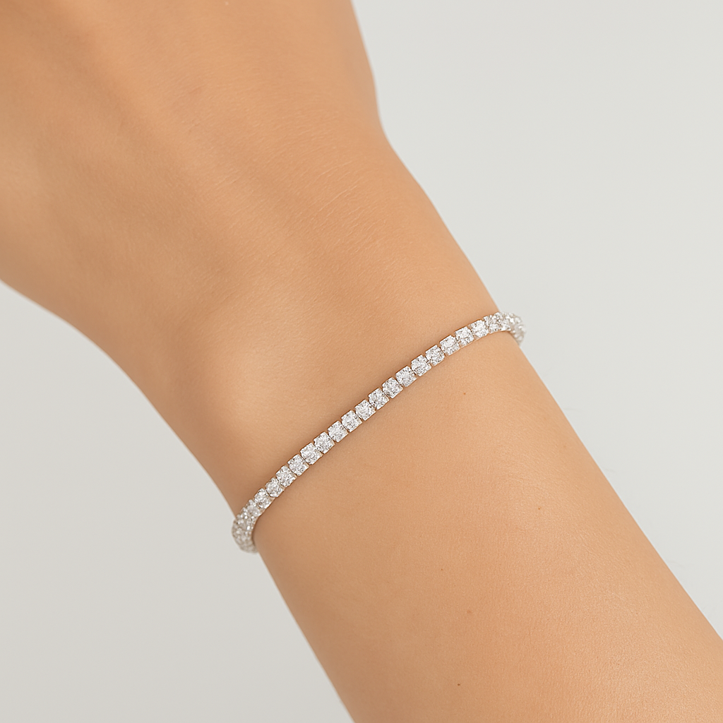 Bracelet Tennis en Argent 925 – Brillance Pure et Élégance Infinie