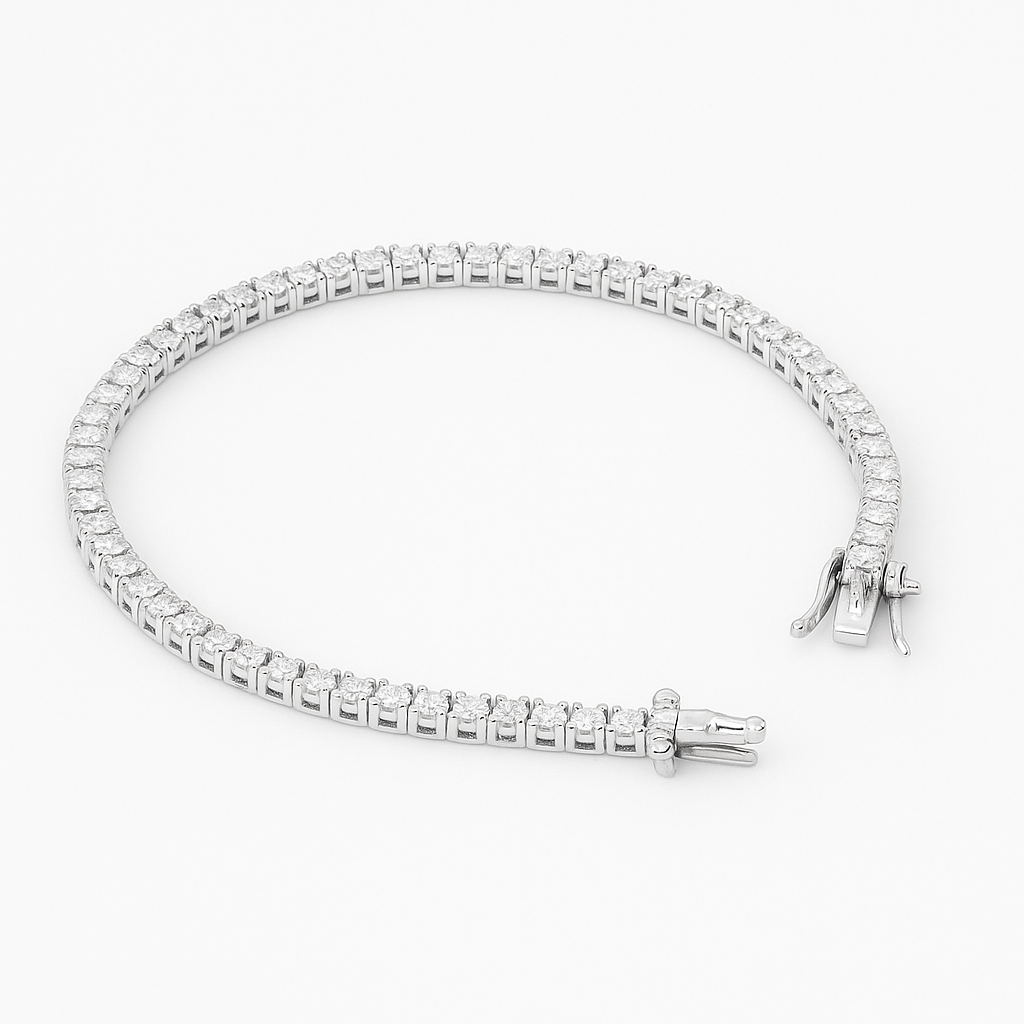 Bracelet Tennis en Argent 925 – Brillance Pure et Élégance Infinie