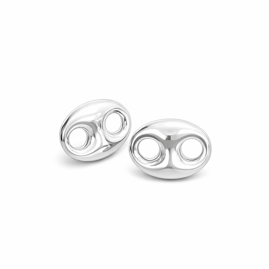 Boucles d’oreilles grain de café – Argent 925 rhodié