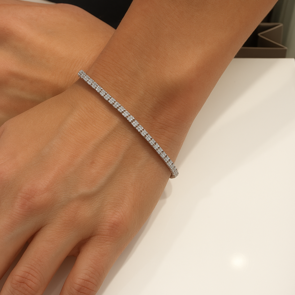 Bracelet Tennis en Argent 925 – Brillance Pure et Élégance Infinie