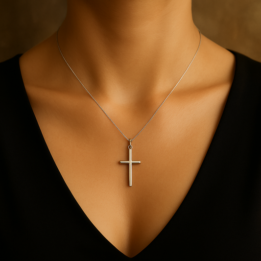 Pendentif Croix Argent 925 – Sobriété, Foi et Raffinement au Quotidien