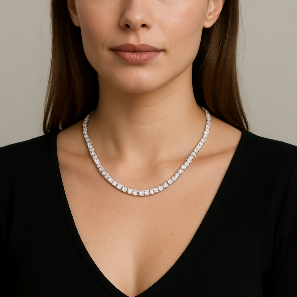Collier Tennis en Argent 925 avec Zirconium – Élégance et Éclat