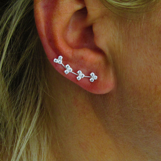 Boucles d'Oreilles Argent 925 & Zirconiums – Éclat et Style Assuré