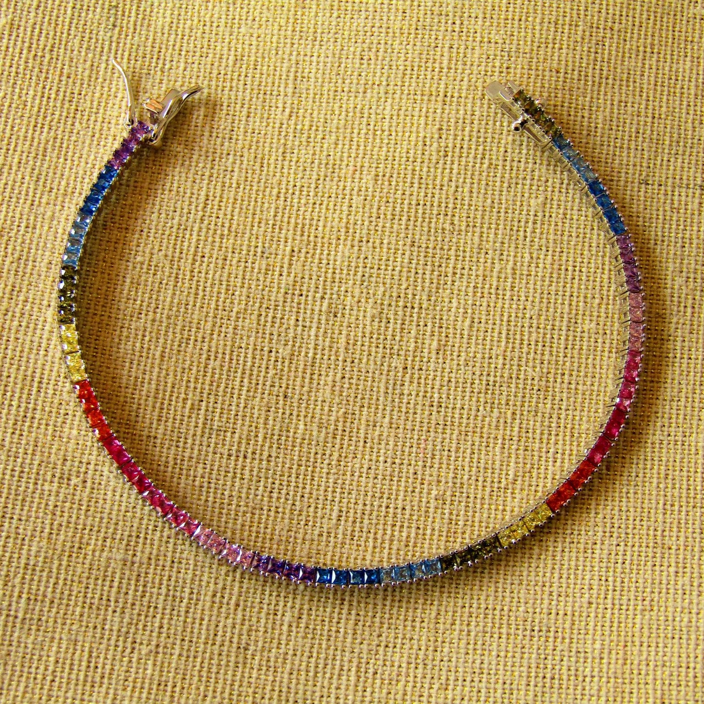 Bracelet Tennis Multicolore en Argent 925 – Explosion de Couleurs et d'Élégance