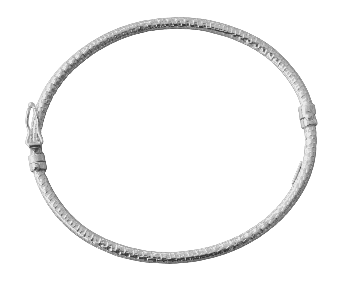 Bracelet martelé en argent 925 rhodié – Texture chic et éclat unique
