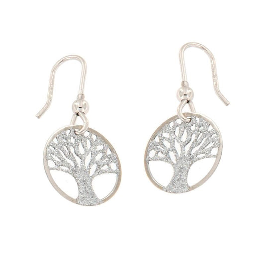 Boucles d’Oreilles Arbre de Vie en Argent 925 – Bijou Symbolique et Étincelant