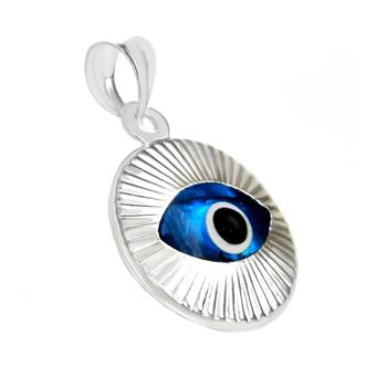 Pendentif œil bleu en argent 925 rhodié – Talisman protecteur et éclat symbolique