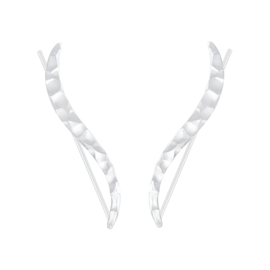 Boucles d'Oreilles Argent 925 Martelé – Élégance Brute et Design Unique