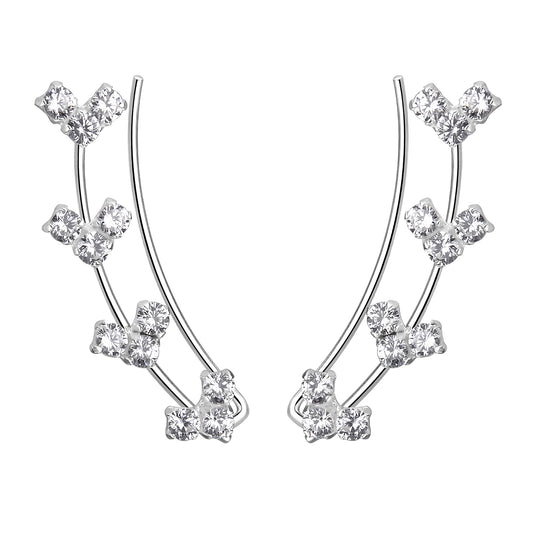 Boucles d'Oreilles Argent 925 & Zirconiums – Éclat et Style Assuré