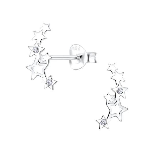Boucles d'Oreilles Étoiles Argent 925 – Élégance Céleste et Brillance Subtile