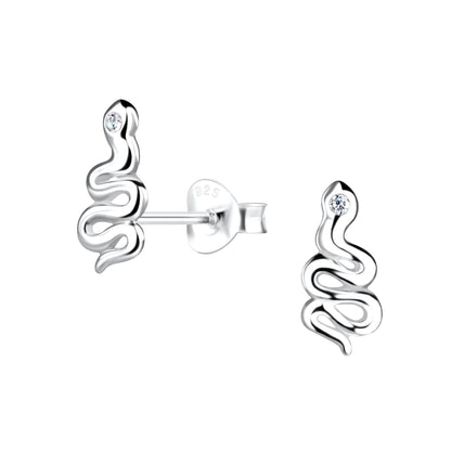 Boucles d'Oreilles Serpent en Argent 925 – Bijou Femme Brillant et Tendance