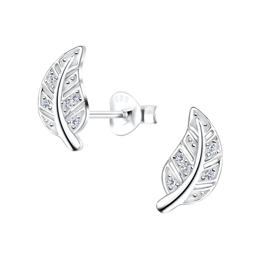 Boucles d'Oreilles Feuille en Argent 925 – Élégance Naturelle et Raffinement pour Femme