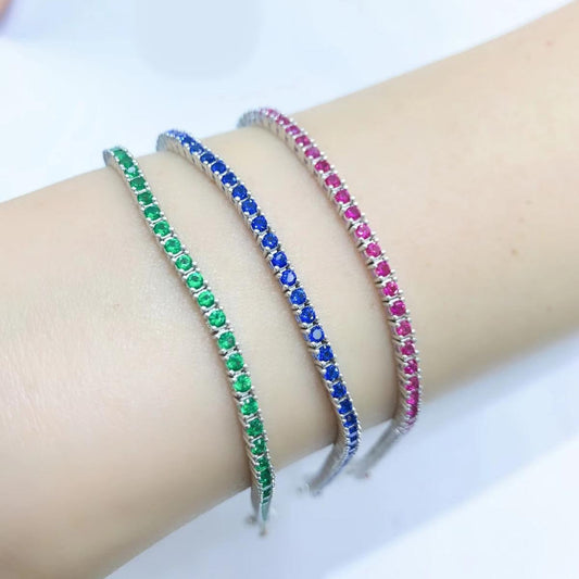 Bracelets femme en argent 925 – Élégance colorée au poignet