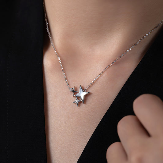 Collier Étoiles en Argent 925 – Une constellation d’élégance autour de votre cou