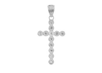 Pendentif Croix Perlé en Argent 925 – Style Unique & Détails Délicats