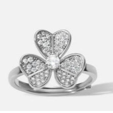 Bague Fleur en Argent 925 et Zirconium – Élégance Naturelle