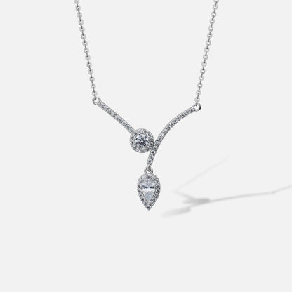 Collier Femme en Argent 925 et Zirconium – Élégance Goutte Étincelante