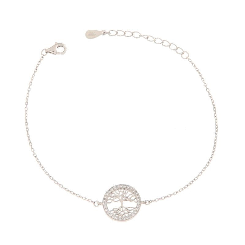 Bracelet Arbre de Vie en argent 925 rhodié – Bijou élégant femme