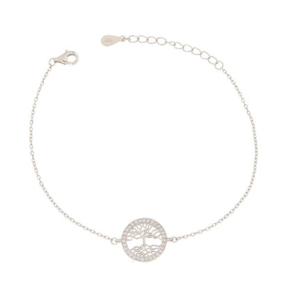 Bracelet Arbre de Vie en argent 925 rhodié – Bijou élégant femme