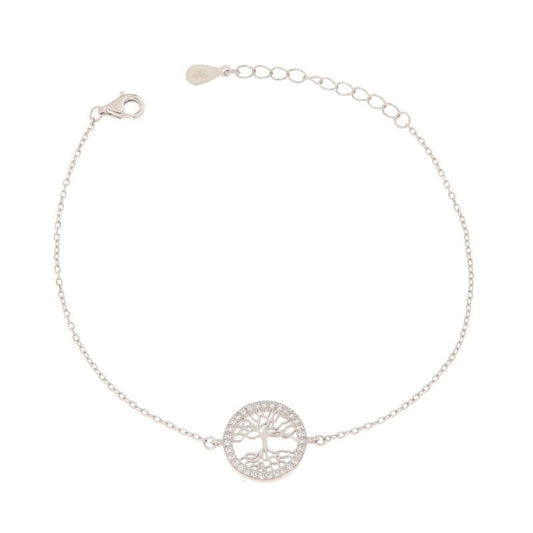 Bracelet Arbre de Vie en argent 925 rhodié – Bijou élégant femme