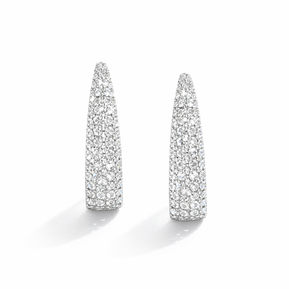 Boucles d’oreilles pavées élégantes – Argent 925 rhodié