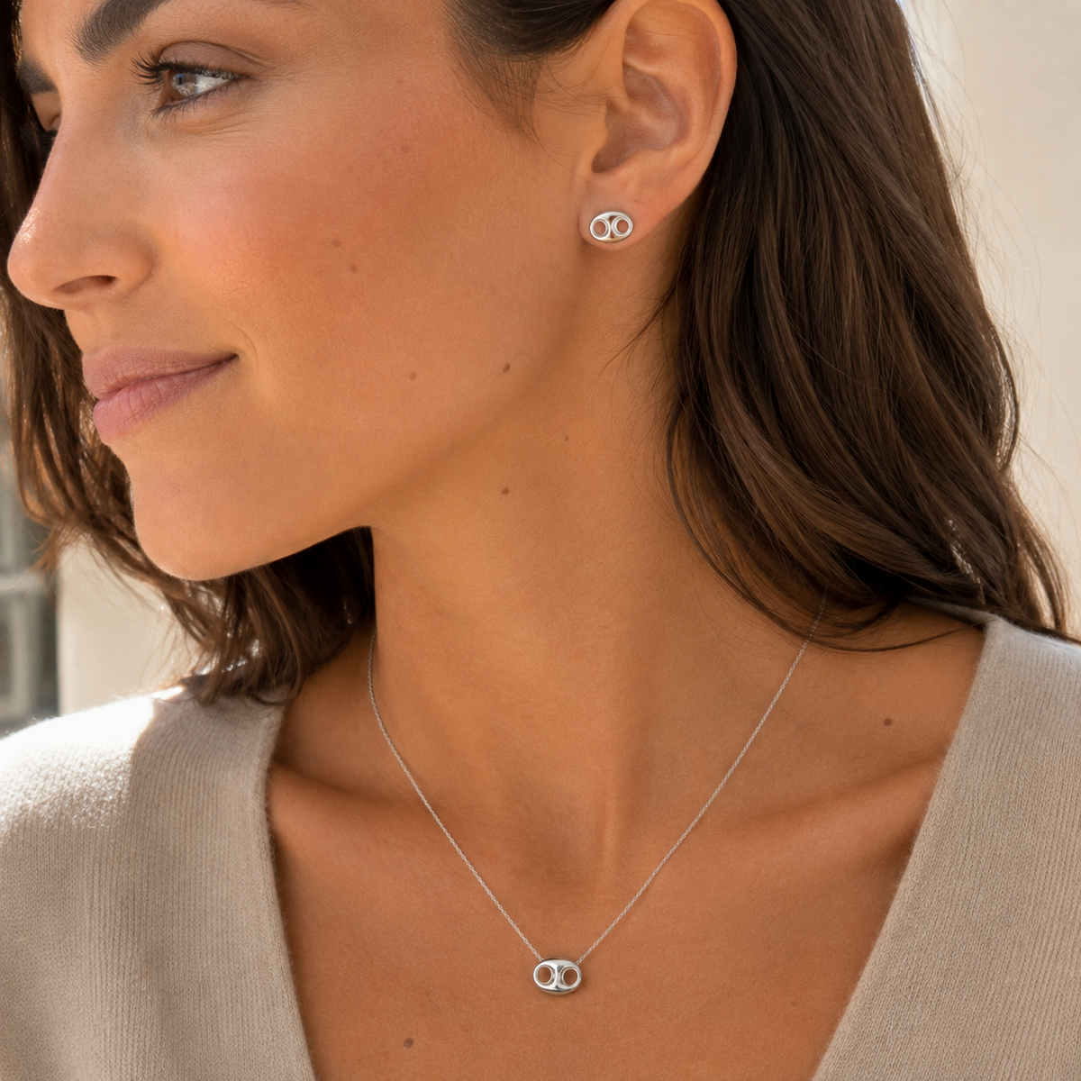 Boucles d’oreilles grain de café – Argent 925 rhodié