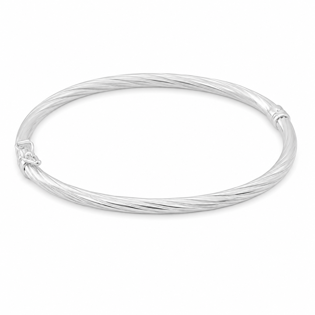 Bracelet torsadé en argent 925 rhodié – Élégance intemporelle et finesse artisanale