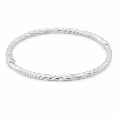 Bracelet torsadé en argent 925 rhodié – Élégance intemporelle et finesse artisanale