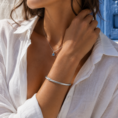 Bracelet torsadé en argent 925 rhodié – Élégance intemporelle et finesse artisanale