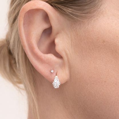 Boucles d’oreilles zirconiums rectangulaires en argent 925 rhodié – Éclat moderne