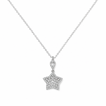 Collier Étoile Dentelle en Argent 925 – Zirconiums