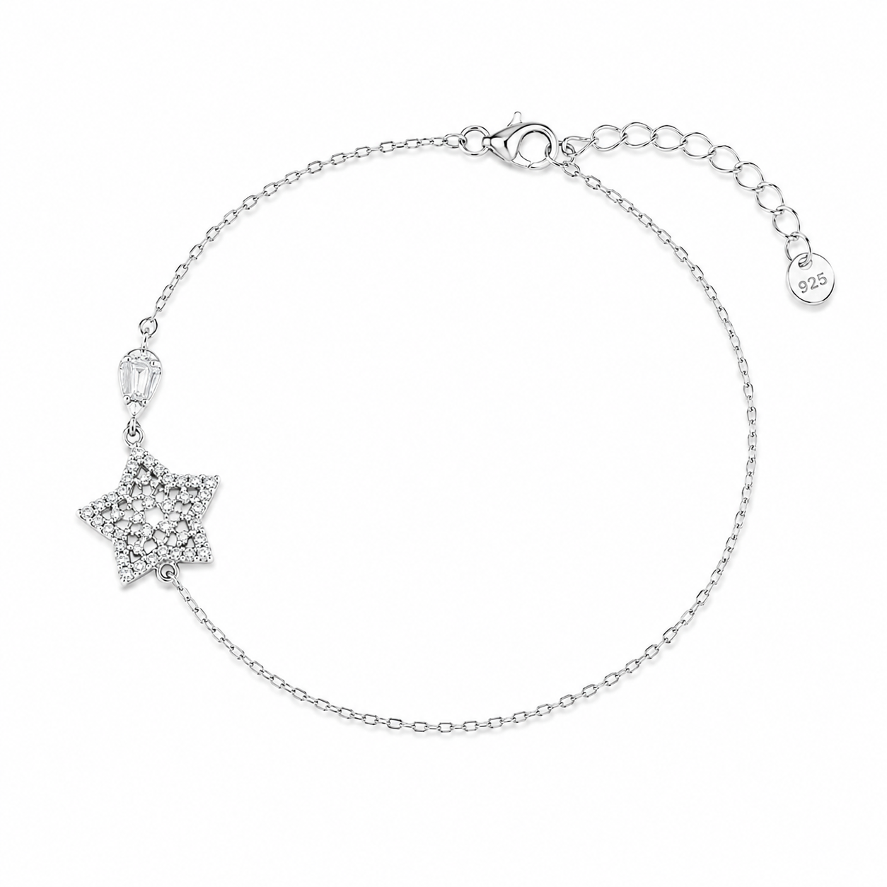 Bracelet étoile Dentelle en Argent 925 – Zirconiums