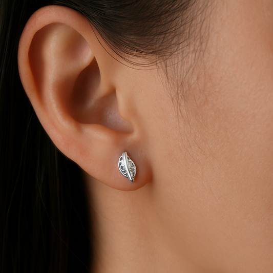 Boucles d'Oreilles Feuille en Argent 925 – Élégance Naturelle et Raffinement pour Femme
