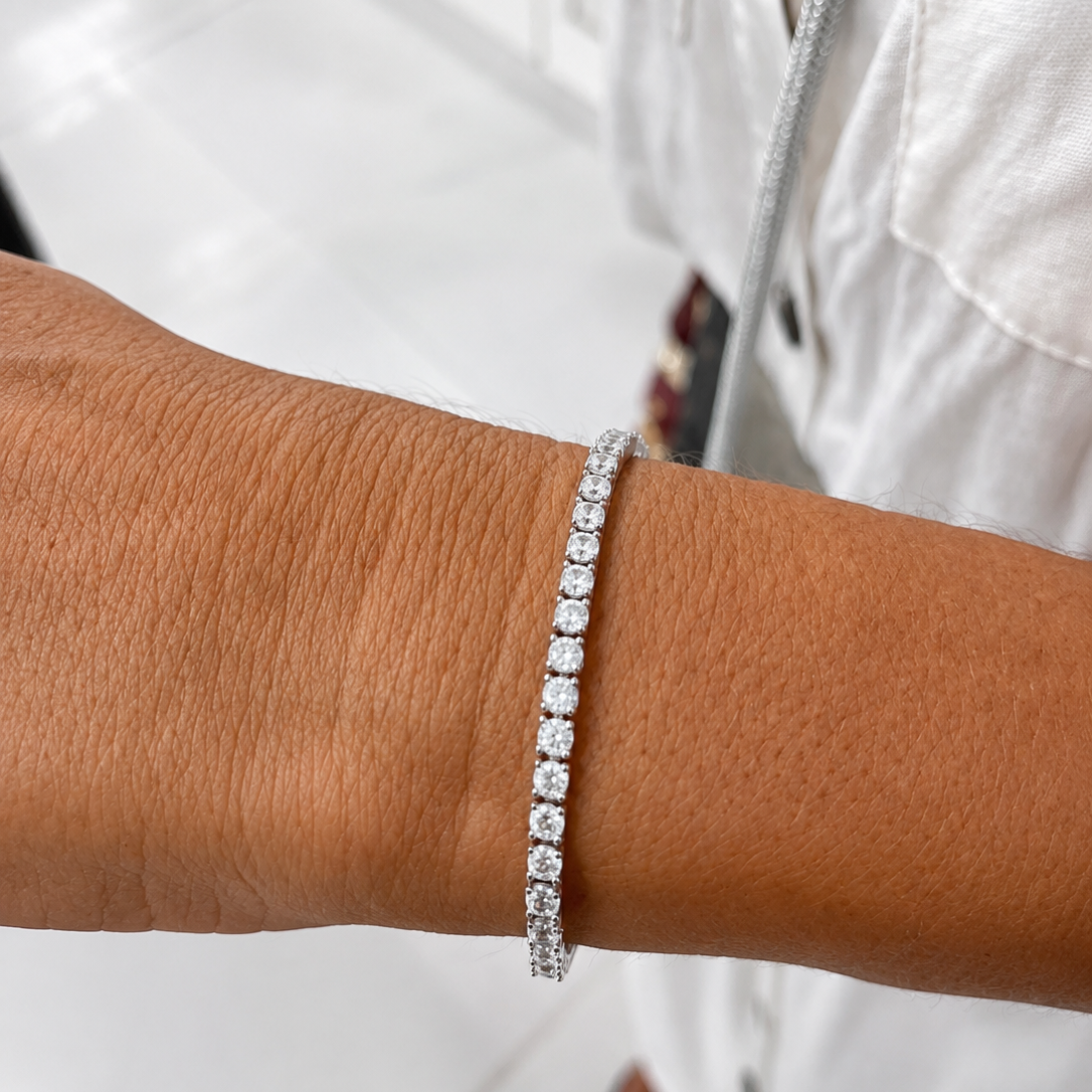 Bracelet Tennis Argent 925 – Zircons Blancs