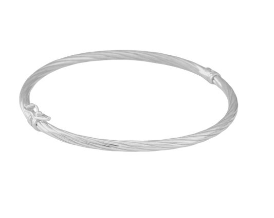 Bracelet torsadé en argent 925 rhodié – Élégance intemporelle et finesse artisanale