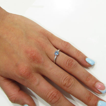 Bague Femme Argent 925 Pierre Bleue Cœur et Anneau Tressé – Bijou Raffiné et Original