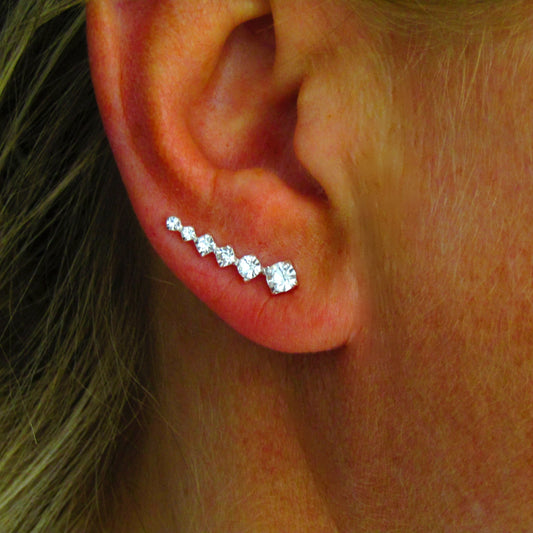 Boucles d'Oreilles Argent 925 & Zirconiums – Éclat Intemporel et Élégance Subtile