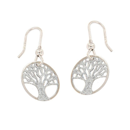 Boucles d’Oreilles Arbre de Vie en Argent 925 – Bijou Symbolique et Étincelant