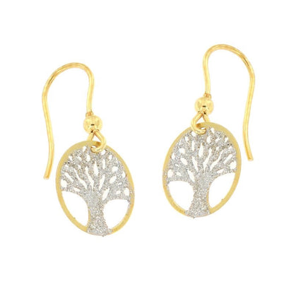Boucles d’Oreilles Arbre de Vie Plaqué Or – Argent 925 – Bijou Lumineux et Symbolique