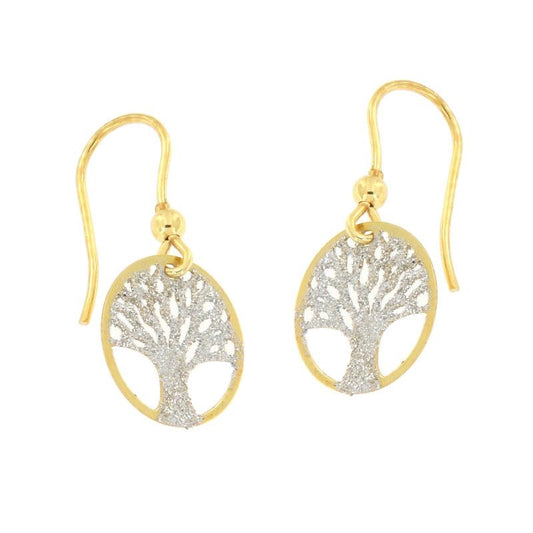 Boucles d’Oreilles Arbre de Vie Plaqué Or – Argent 925 – Bijou Lumineux et Symbolique