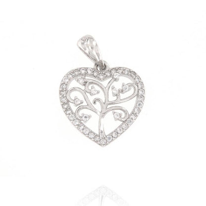 Pendentif Cœur Arbre de Vie en Argent 925 Rhodié – Amour, Protection & Éclat Éternel