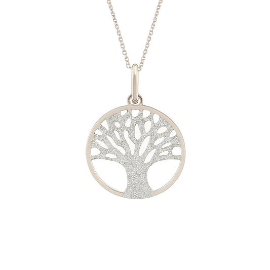 Pendentif Arbre de Vie en Argent 925 Rhodié – Éclat Givré & Symbolique Intemporelle
