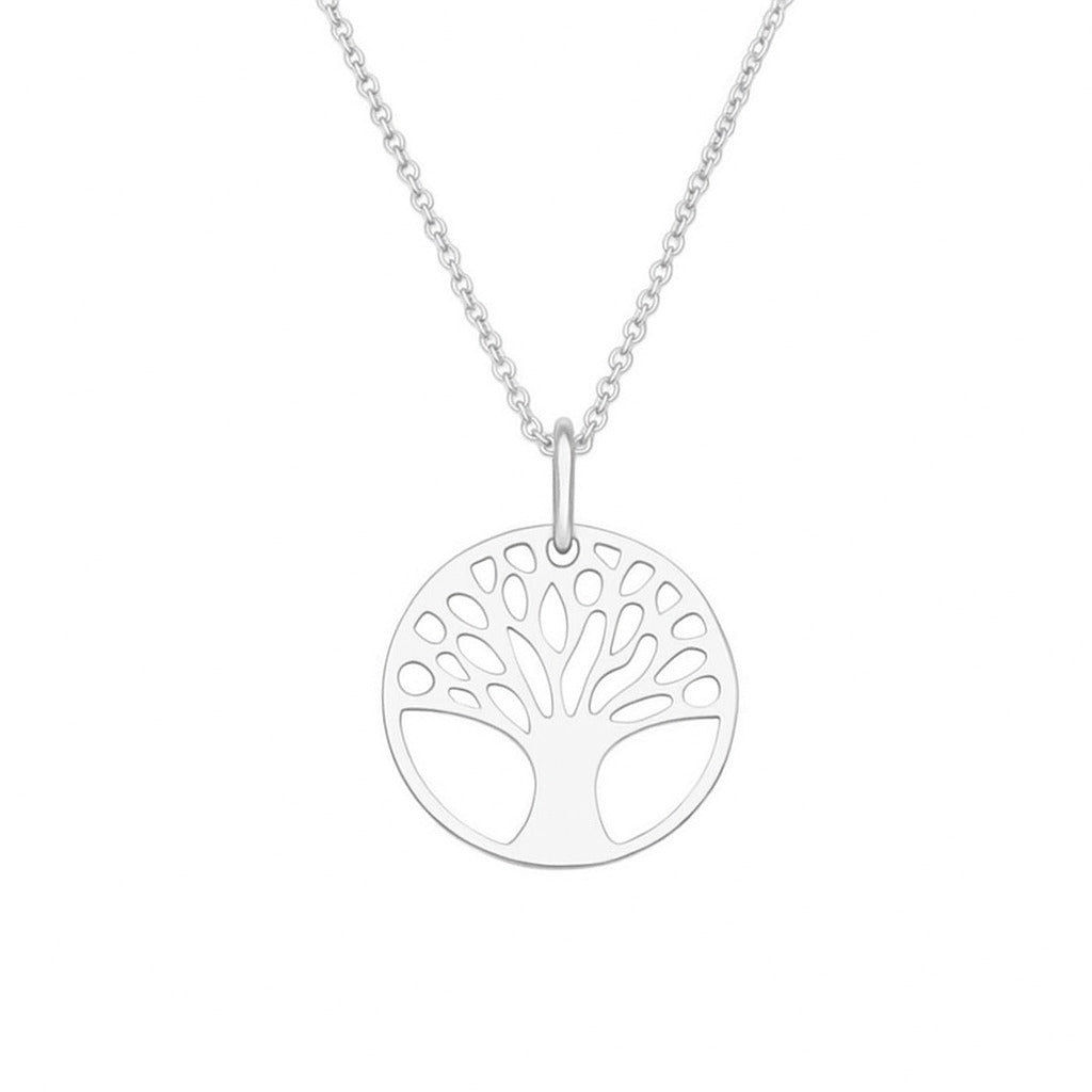 Pendentif Arbre de Vie en Argent 925 Rhodié – Minimaliste, Pur & Intemporel