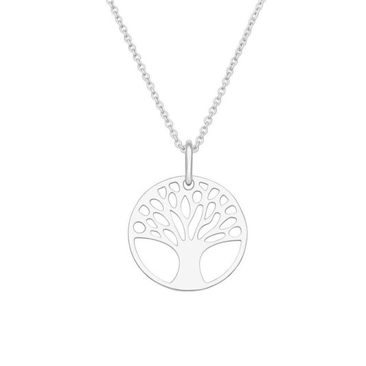 Pendentif Arbre de Vie en Argent 925 Rhodié – Minimaliste, Pur & Intemporel