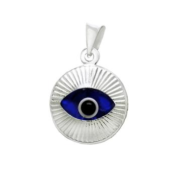 Pendentif œil bleu en argent 925 rhodié – Talisman protecteur et éclat symbolique